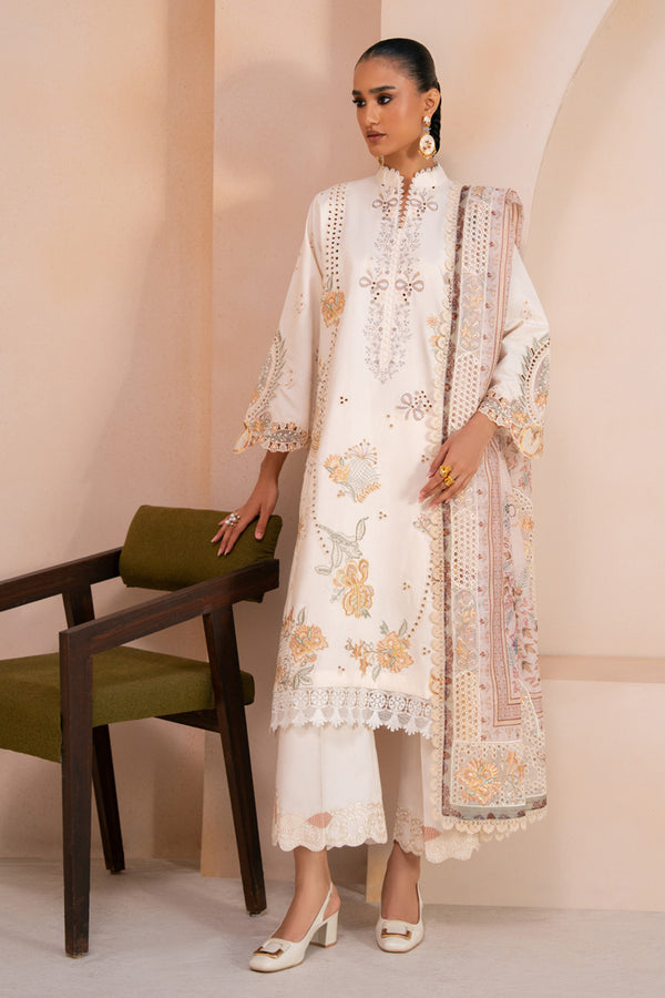 Marjjan | Amani Luxe | MSV-03 B (OFF WHITE) - Casual Dress - available at Maria Faisal in UK and USA.