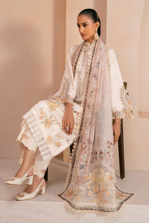 Marjjan | Amani Luxe | MSV-03 B (OFF WHITE) - Casual Dress - available at Maria Faisal in UK and USA.