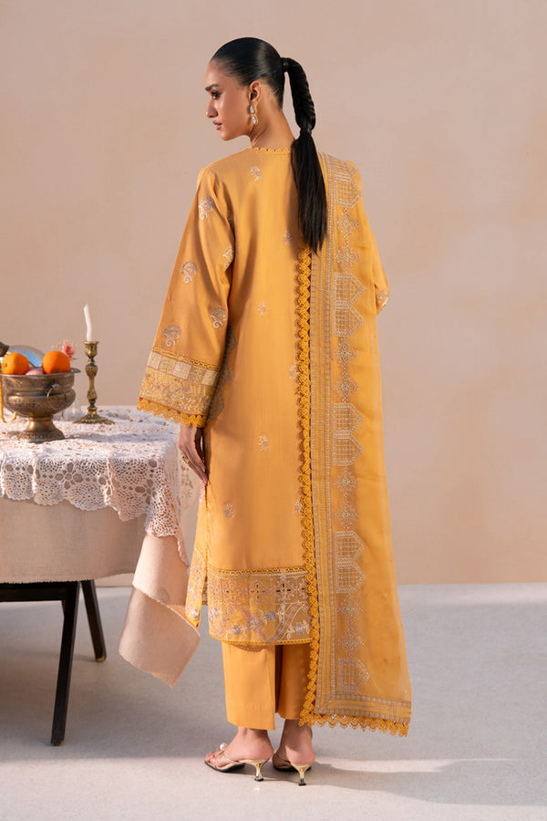 Marjjan | Amani Luxe | MSV-04 B (MUSTARD) - Casual Dress - available at Maria Faisal in UK and USA.