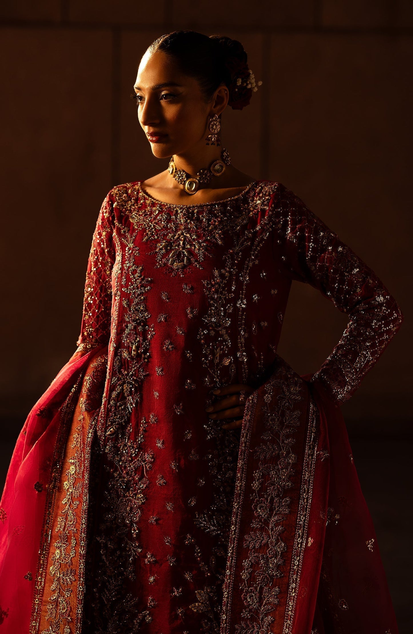 Emaan Adeel | Casabella Wedding Formals | ALIERA - Designer Dress with Intricate embroidery and embellishments. Shop elegent wedding dress at Maria Faisal.