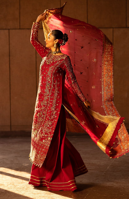 Emaan Adeel | Casabella Wedding Formals | ALIERA - Designer Dress with Intricate embroidery and embellishments. Shop elegent wedding dress at Maria Faisal.