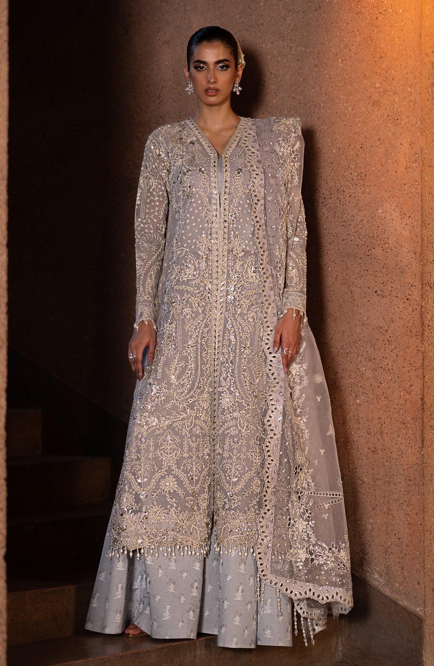 Emaan Adeel | Casabella Wedding Formals | MARINA - Designer Dress with Intricate embroidery and embellishments. Shop elegent wedding dress at Maria Faisal.