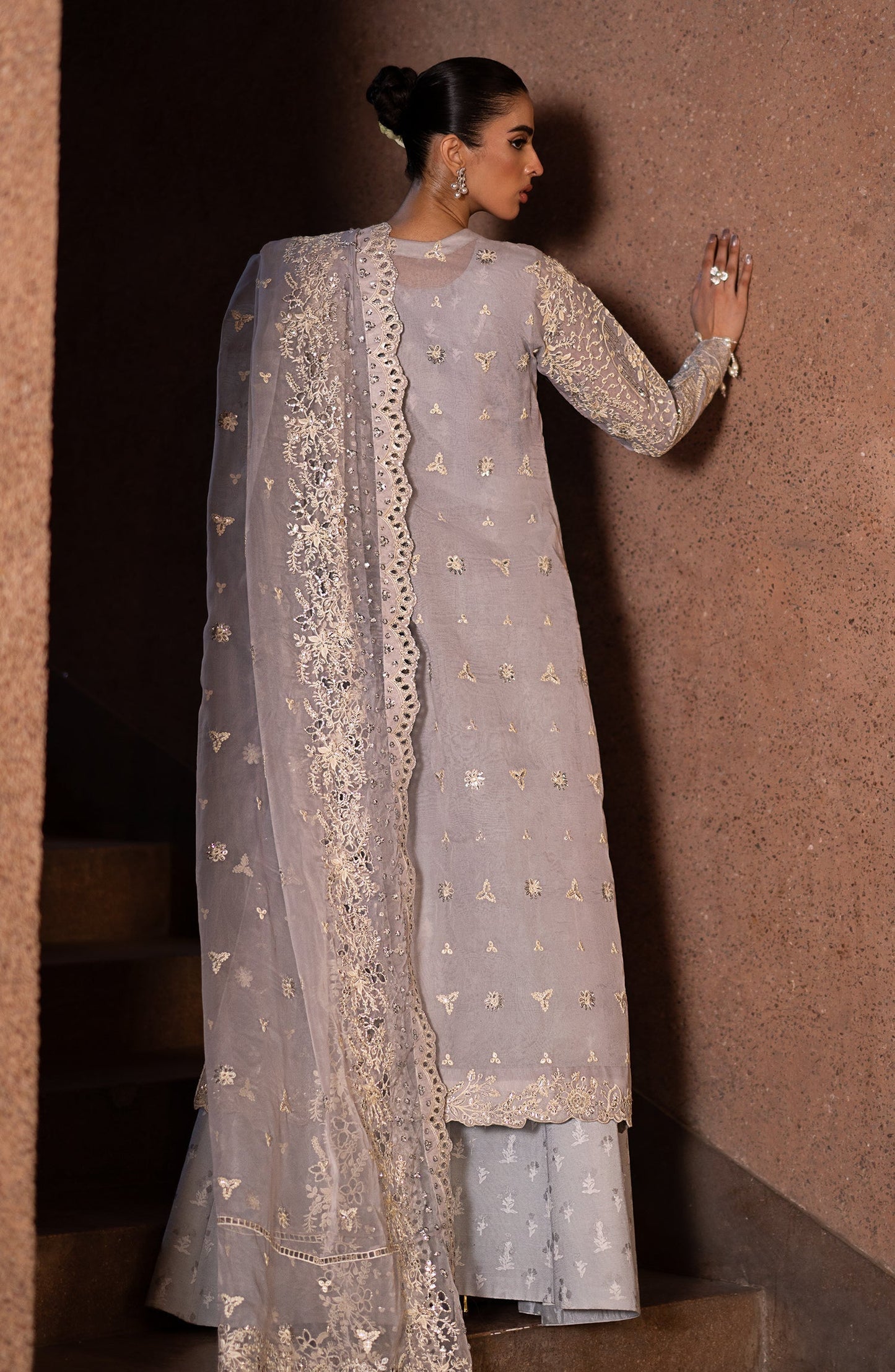 Emaan Adeel | Casabella Wedding Formals | MARINA - Designer Dress with Intricate embroidery and embellishments. Shop elegent wedding dress at Maria Faisal.