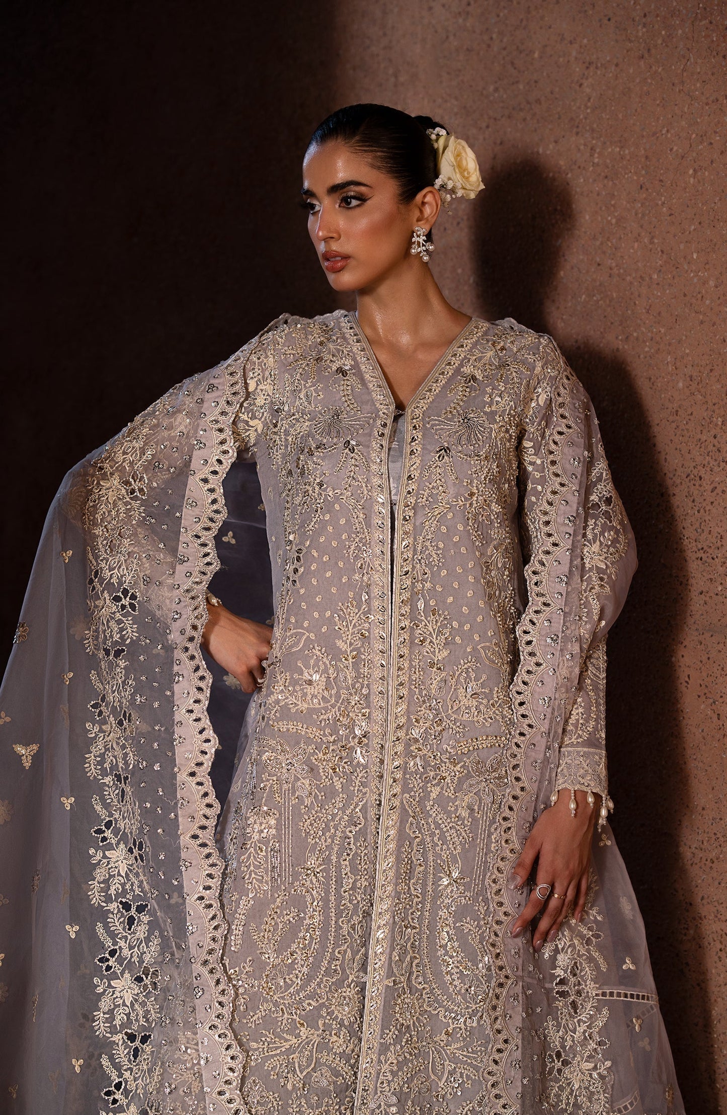 Emaan Adeel | Casabella Wedding Formals | MARINA - Designer Dress with Intricate embroidery and embellishments. Shop elegent wedding dress at Maria Faisal.