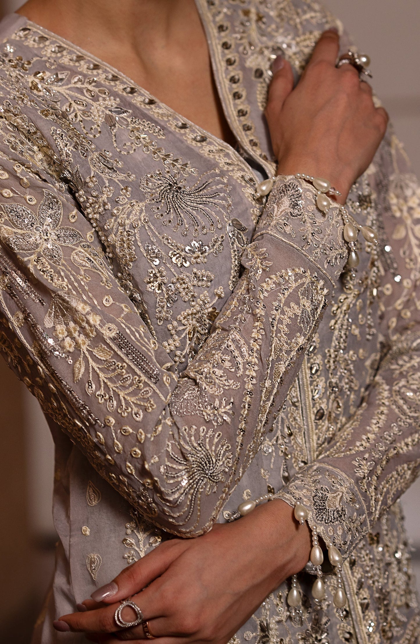 Emaan Adeel | Casabella Wedding Formals | MARINA - Designer Dress with Intricate embroidery and embellishments. Shop elegent wedding dress at Maria Faisal.