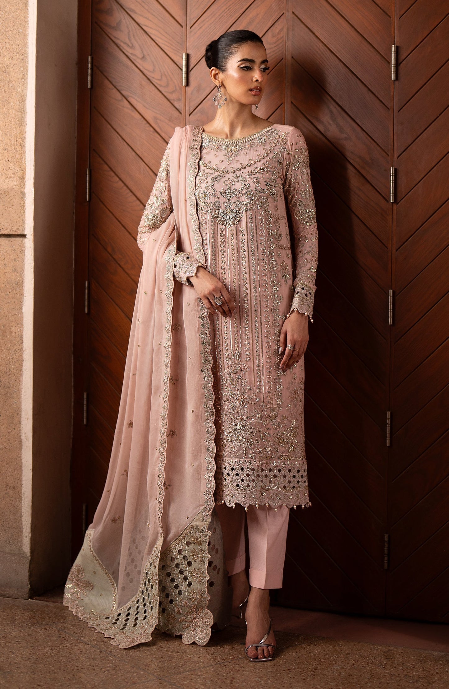 Emaan Adeel | Casabella Wedding Formals | KAYLIN - Designer Dress with Intricate embroidery and embellishments. Shop elegent wedding dress at Maria Faisal.