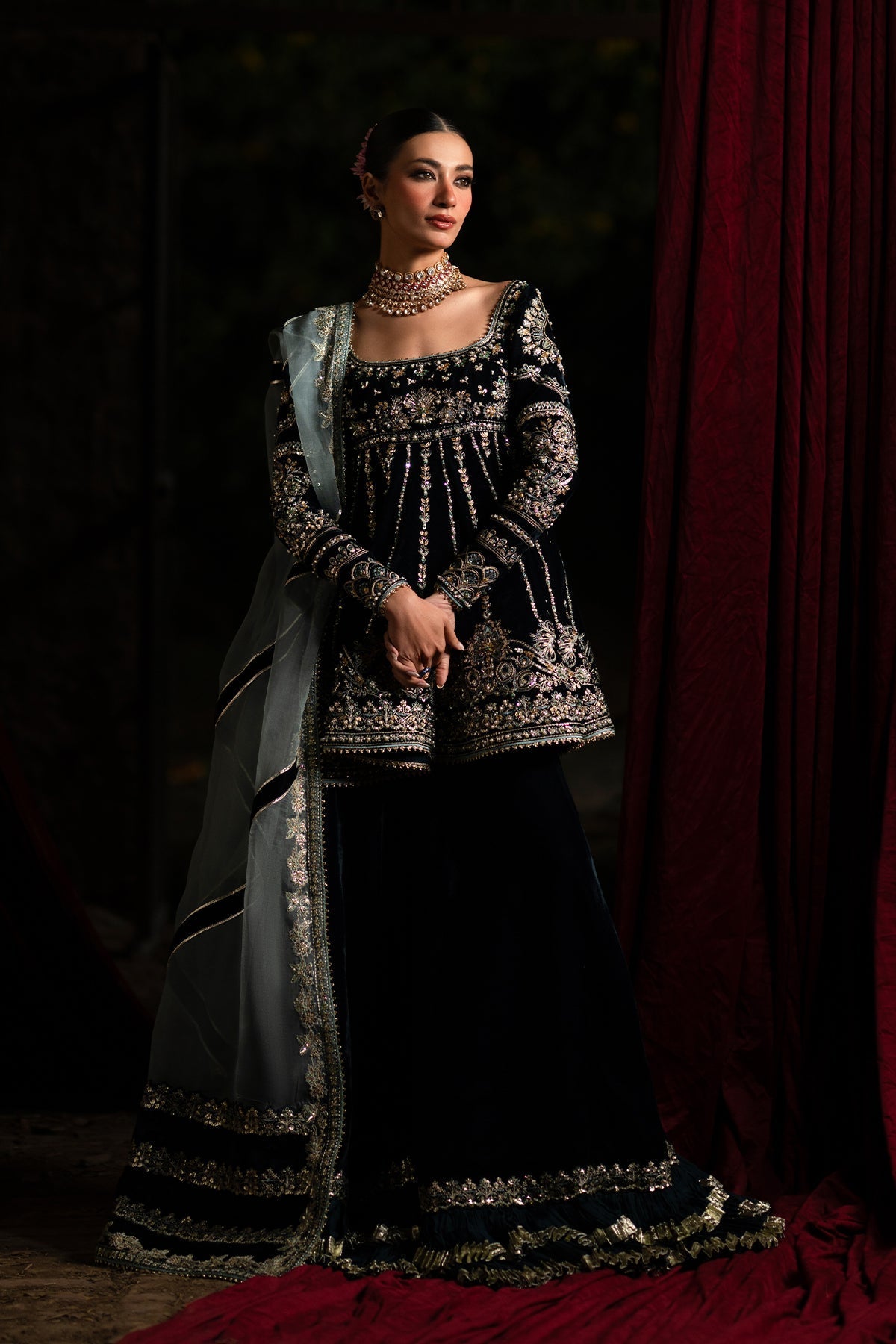 Nyra | Wedding Festive | Lehza - Wedding Dress - available at Maria Faisal in UK and USA.