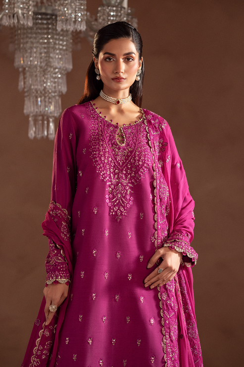 Emaan Adeel | Selene Formals | FIORA - Designer Dress with Intricate embroidery and embellishments. Shop elegent wedding dress at Maria Faisal.