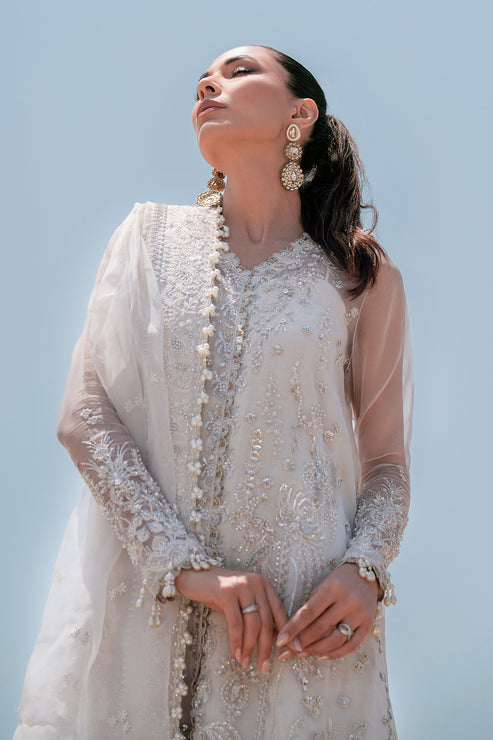 Emaan Adeel | Kamari Reveuse Wedding Formals | NOVA - Designer Dress with Intricate embroidery and embellishments. Shop elegent wedding dress at Maria Faisal.