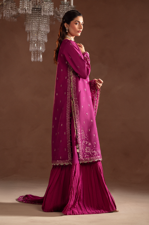 Emaan Adeel | Selene Formals | FIORA - Designer Dress with Intricate embroidery and embellishments. Shop elegent wedding dress at Maria Faisal.