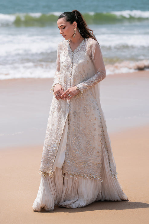 Emaan Adeel | Kamari Reveuse Wedding Formals | NOVA - Designer Dress with Intricate embroidery and embellishments. Shop elegent wedding dress at Maria Faisal.