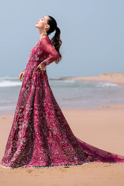 Emaan Adeel | Kamari Reveuse Wedding Formals | FLORA - Designer Dress with Intricate embroidery and embellishments. Shop elegent wedding dress at Maria Faisal.