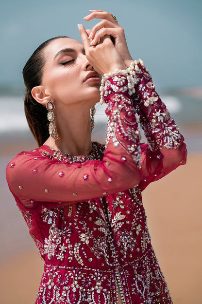 Emaan Adeel | Kamari Reveuse Wedding Formals | FLORA - Designer Dress with Intricate embroidery and embellishments. Shop elegent wedding dress at Maria Faisal.