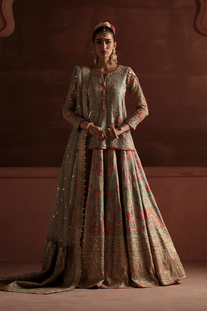 Maryum N Maria | Luxury Silk | RECEPTION FLOWERS - MSS5900 - Luxury Dress - available at Maria Faisal in UK and USA.