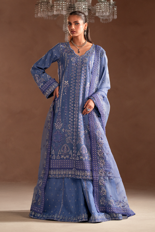 Emaan Adeel | Selene Formals | LUNELLE - Designer Dress with Intricate embroidery and embellishments. Shop elegent wedding dress at Maria Faisal.