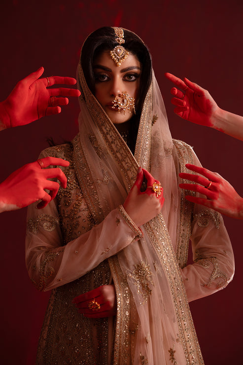 Emaan Adeel | Nooresha Formals 25 | Safira - Designer Dress with Intricate embroidery and embellishments. Shop elegent wedding dress at Maria Faisal.