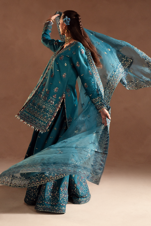 Emaan Adeel | Selene Formals | MIRELLE - Designer Dress with Intricate embroidery and embellishments. Shop elegent wedding dress at Maria Faisal.