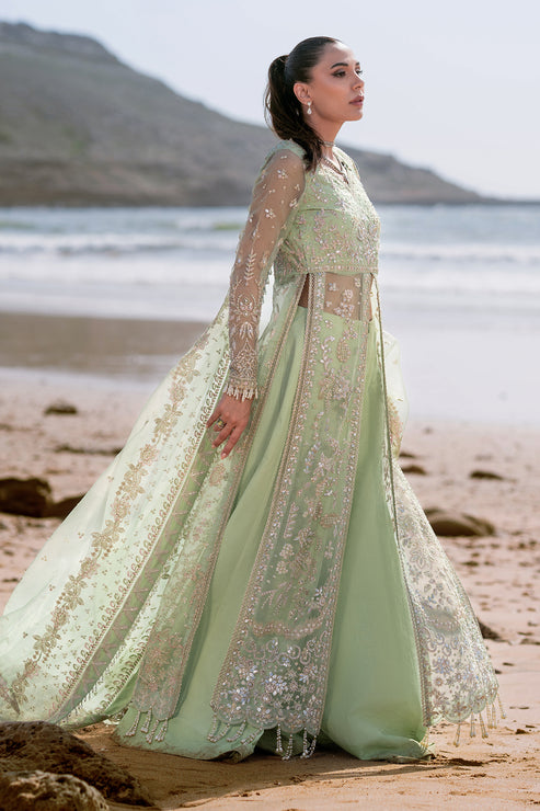 Emaan Adeel | Kamari Reveuse Wedding Formals | NOIR - Designer Dress with Intricate embroidery and embellishments. Shop elegent wedding dress at Maria Faisal.