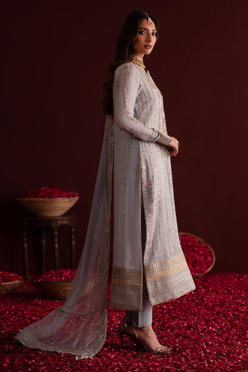 Emaan Adeel | Nooresha Formals 25 | Sahira - Designer Dress with Intricate embroidery and embellishments. Shop elegent wedding dress at Maria Faisal.