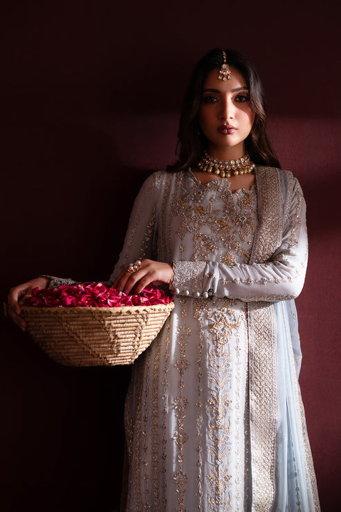 Emaan Adeel | Nooresha Formals 25 | Sahira - Designer Dress with Intricate embroidery and embellishments. Shop elegent wedding dress at Maria Faisal.