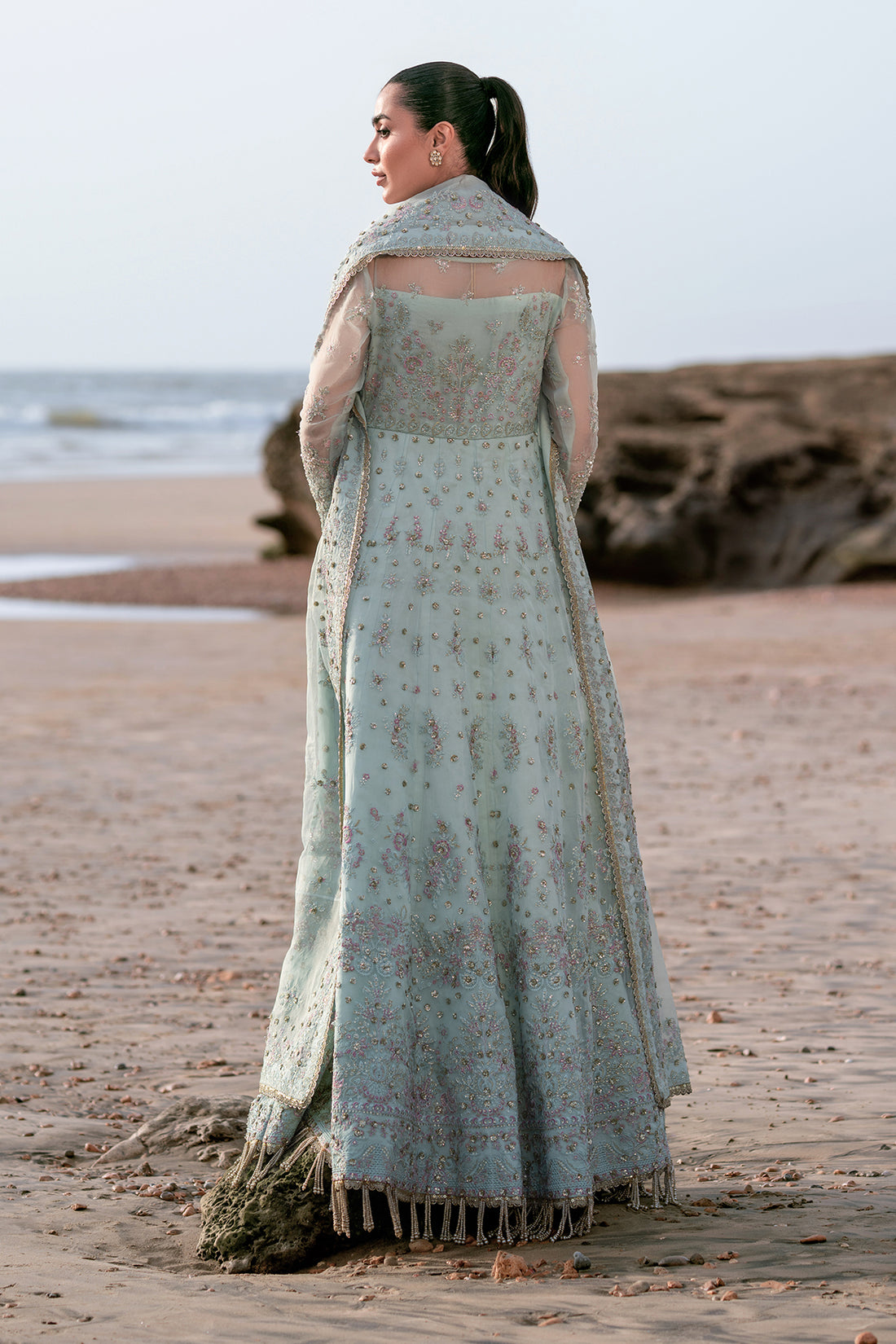 Emaan Adeel | Kamari Reveuse Wedding Formals | LUNYA - Designer Dress with Intricate embroidery and embellishments. Shop elegent wedding dress at Maria Faisal.