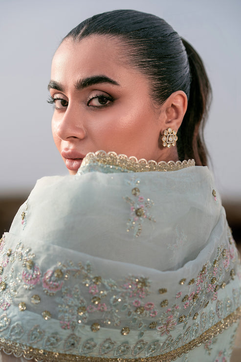 Emaan Adeel | Kamari Reveuse Wedding Formals | LUNYA - Designer Dress with Intricate embroidery and embellishments. Shop elegent wedding dress at Maria Faisal.