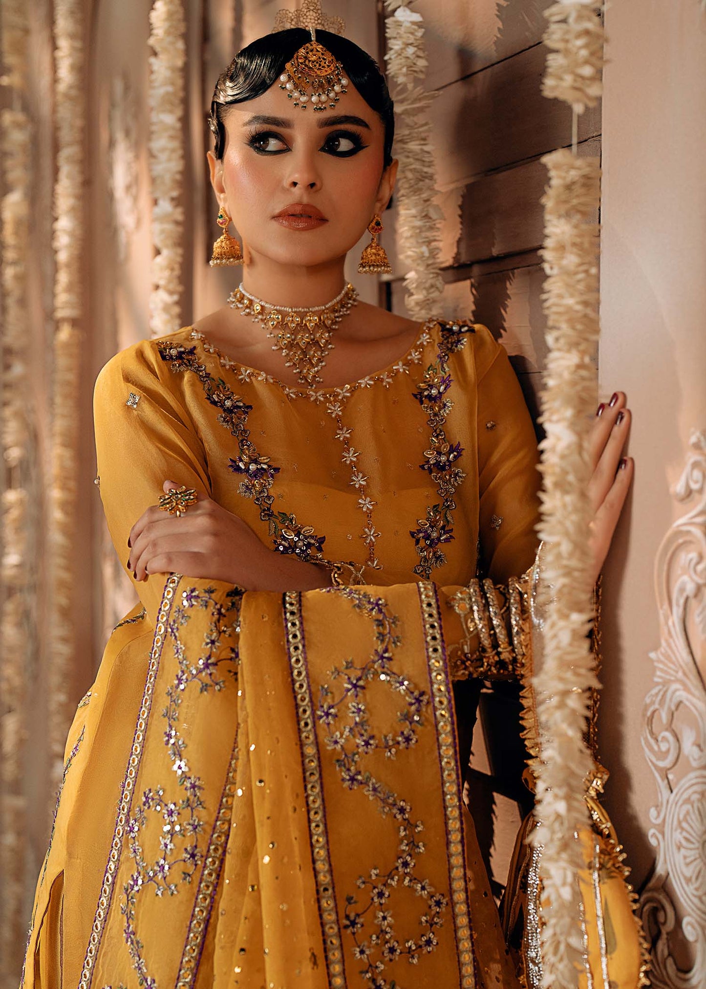 Fozia Khalid | Chamakh Dhamakh Wedding Festivity | Mayun by Maria Faisal - Registered Vendor of : Fozia Khalid - type : Ladies Clothes - 100% original wedding dresses