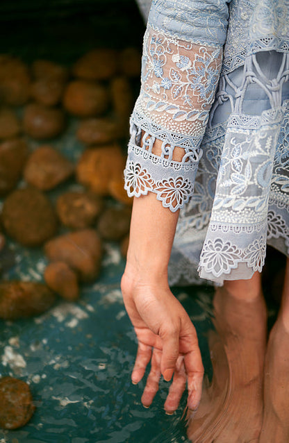 Emaan Adeel | Navaeh Luxury Pret | INDIRA - Designer Dress with Intricate embroidery and embellishments. Shop elegent wedding dress at Maria Faisal.