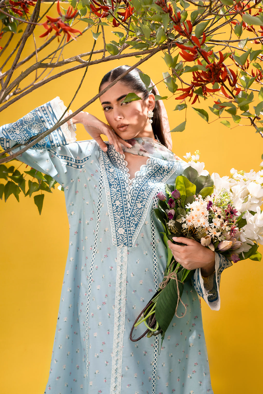 Sardinia | Cocktail Luxury Lawn | BLUEBELLS - Designer Dress with Intricate embroidery and embellishments. Shop elegent wedding dress at Maria Faisal.