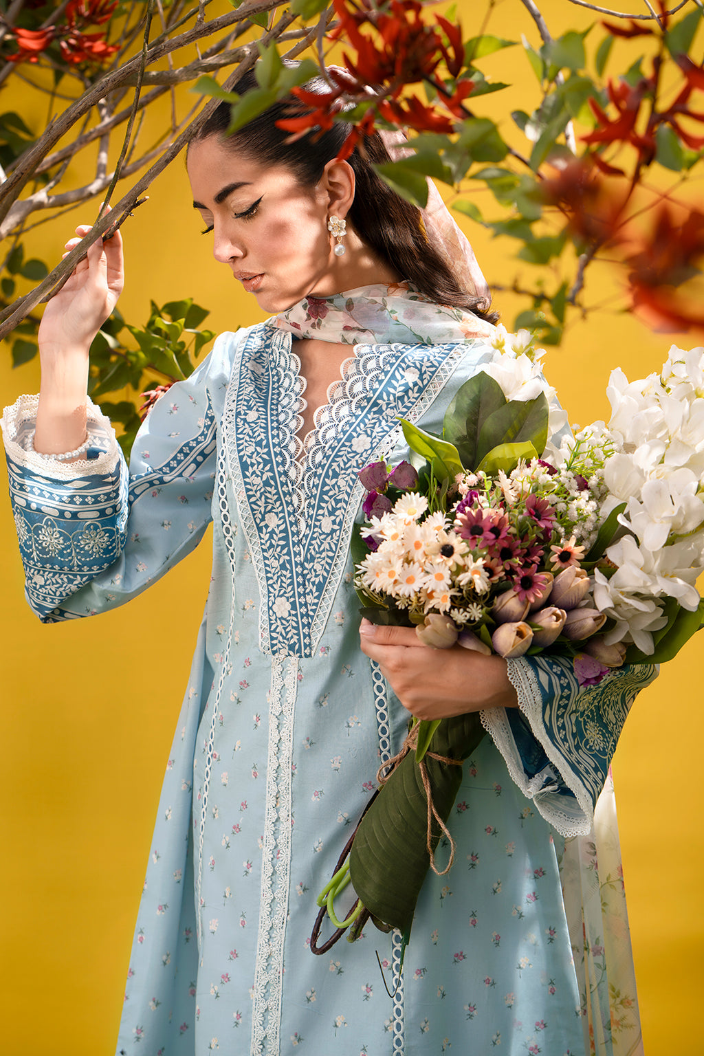 Sardinia | Cocktail Luxury Lawn | BLUEBELLS - Designer Dress with Intricate embroidery and embellishments. Shop elegent wedding dress at Maria Faisal.