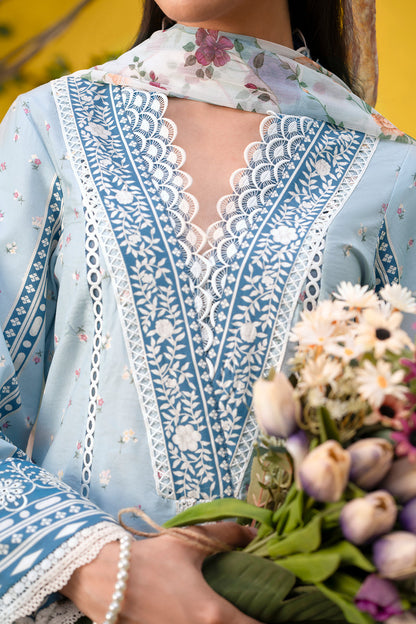 Sardinia | Cocktail Luxury Lawn | BLUEBELLS - Designer Dress with Intricate embroidery and embellishments. Shop elegent wedding dress at Maria Faisal.