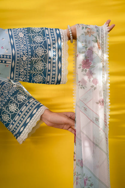 Sardinia | Cocktail Luxury Lawn | BLUEBELLS - Designer Dress with Intricate embroidery and embellishments. Shop elegent wedding dress at Maria Faisal.