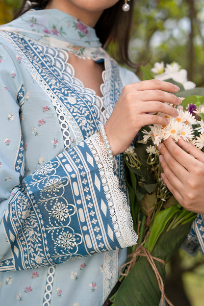 Sardinia | Cocktail Luxury Lawn | BLUEBELLS - Designer Dress with Intricate embroidery and embellishments. Shop elegent wedding dress at Maria Faisal.
