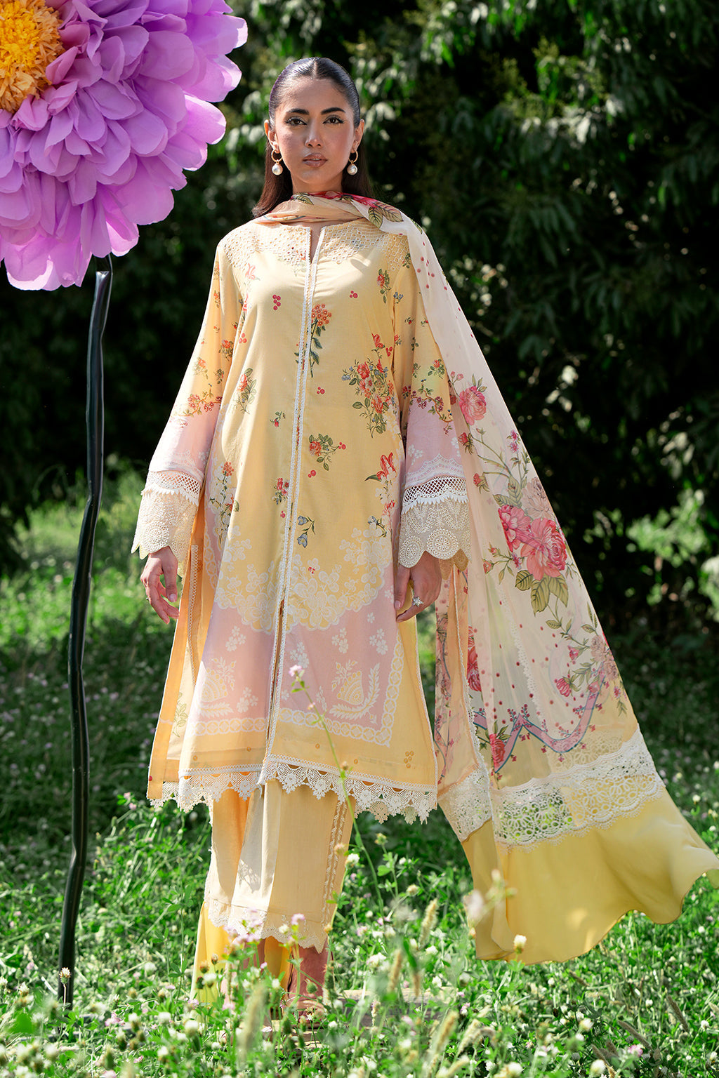 Sardinia | Cocktail Luxury Lawn | DAISY - Designer Dress with Intricate embroidery and embellishments. Shop elegent wedding dress at Maria Faisal.
