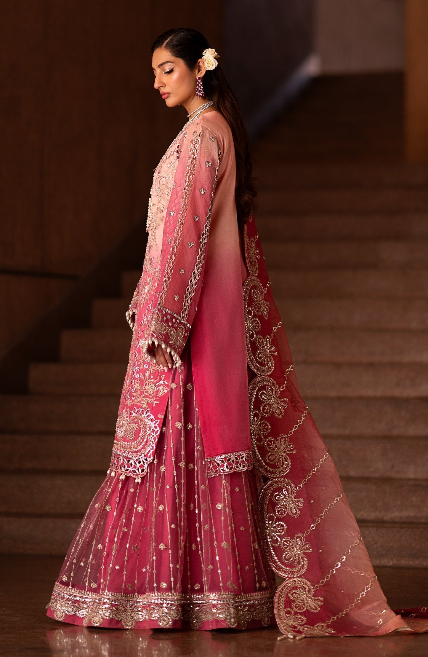 Emaan Adeel | Casabella Wedding Formals | AUSET - Designer Dress with Intricate embroidery and embellishments. Shop elegent wedding dress at Maria Faisal.