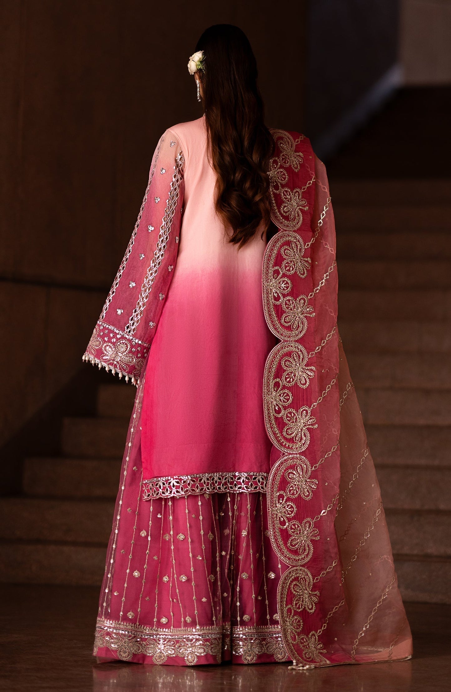 Emaan Adeel | Casabella Wedding Formals | AUSET - Designer Dress with Intricate embroidery and embellishments. Shop elegent wedding dress at Maria Faisal.