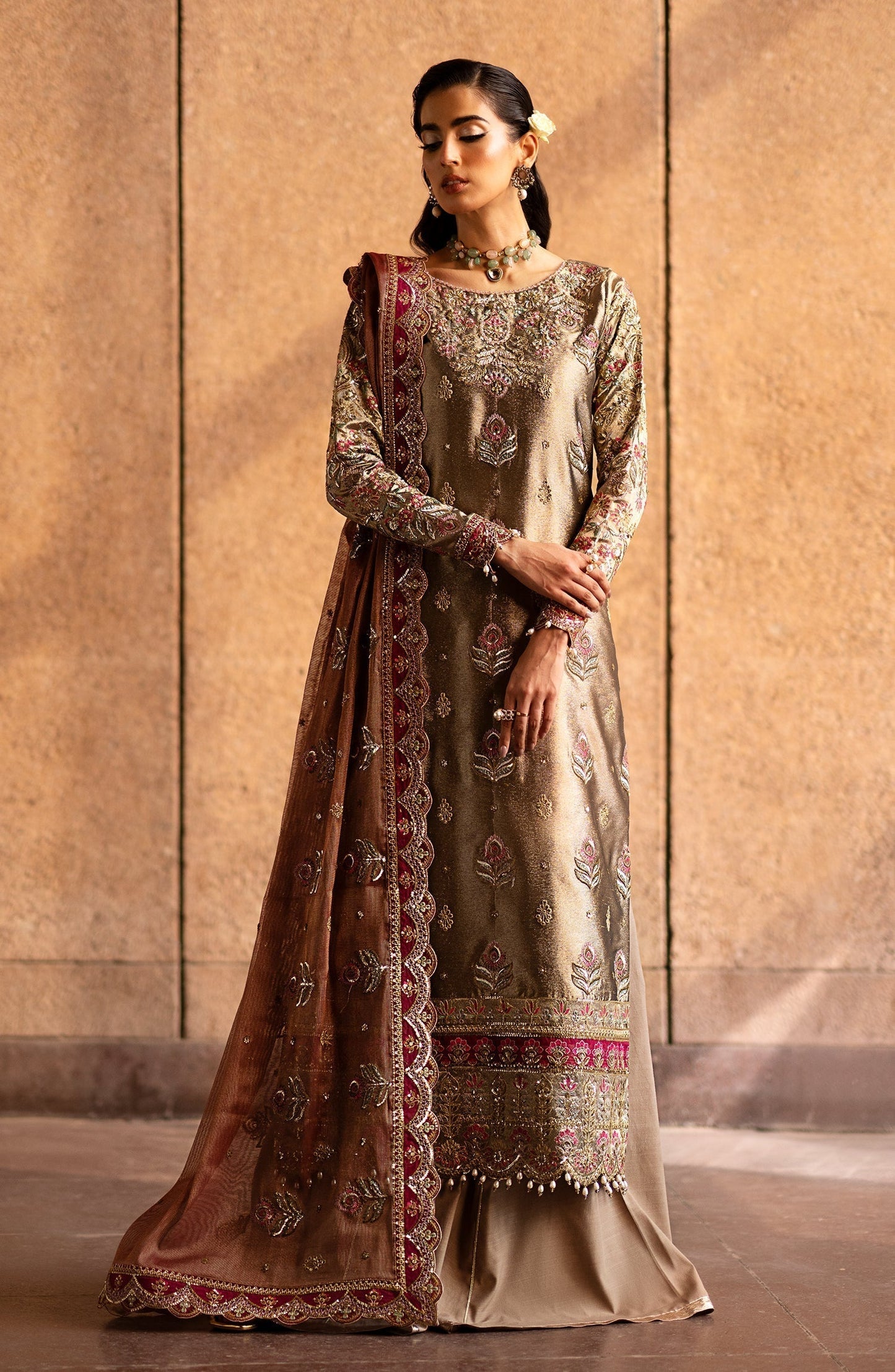 Emaan Adeel | Casabella Wedding Formals | FELISA - Designer Dress with Intricate embroidery and embellishments. Shop elegent wedding dress at Maria Faisal.