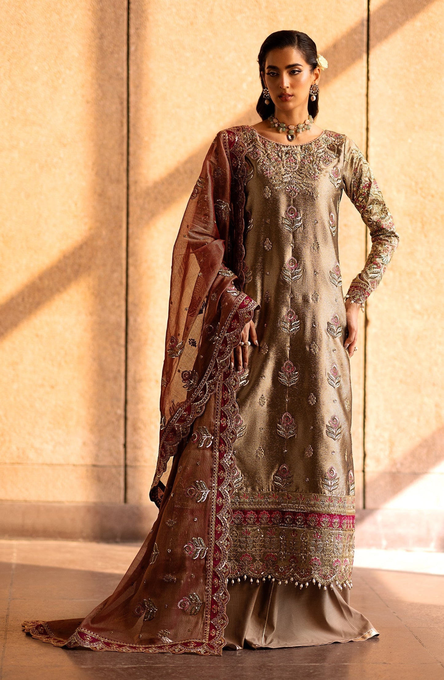 Emaan Adeel | Casabella Wedding Formals | FELISA - Designer Dress with Intricate embroidery and embellishments. Shop elegent wedding dress at Maria Faisal.