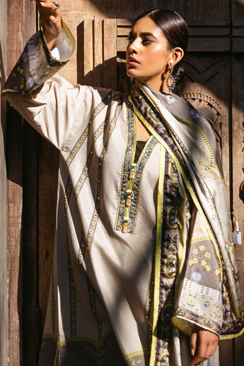 Mushq | Nirvana Silk Edit |  Chestnut - Designer Dress with Intricate embroidery and embellishments. Shop elegent wedding dress at Maria Faisal.