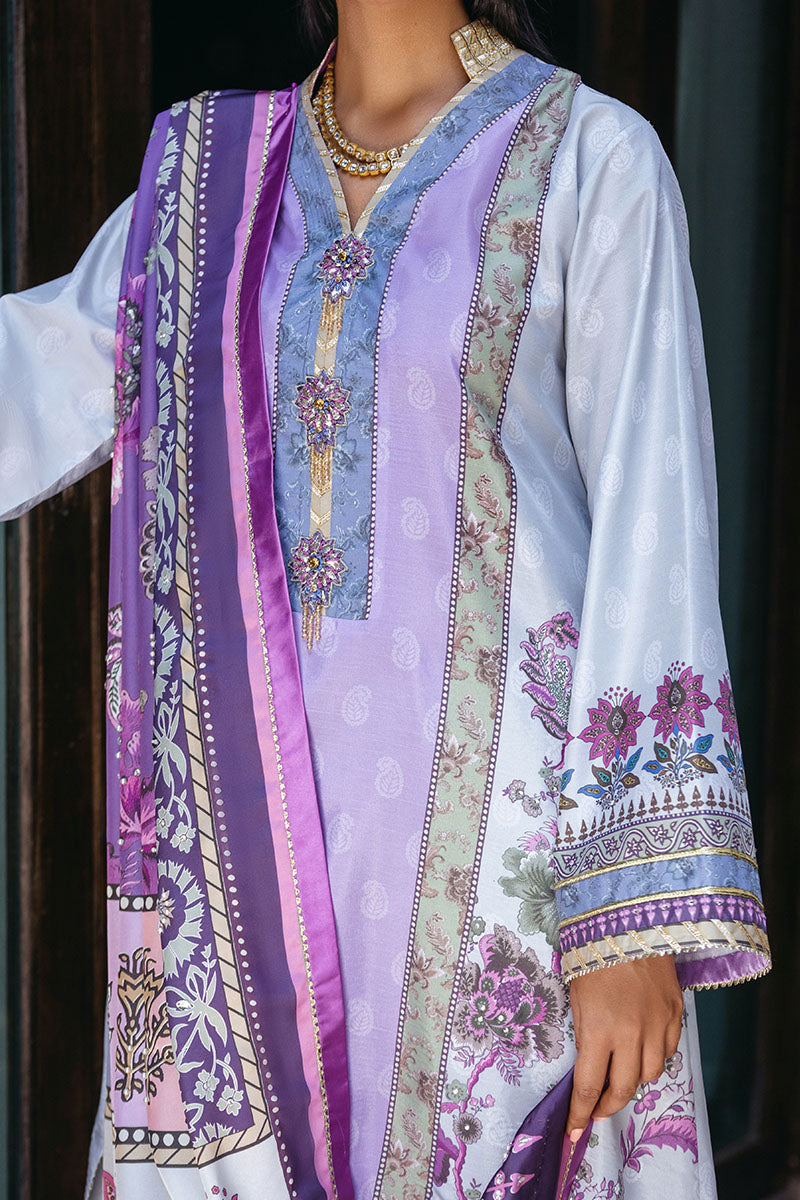 Mushq | Nirvana Silk Edit |  Viola - Designer Dress with Intricate embroidery and embellishments. Shop elegent wedding dress at Maria Faisal.