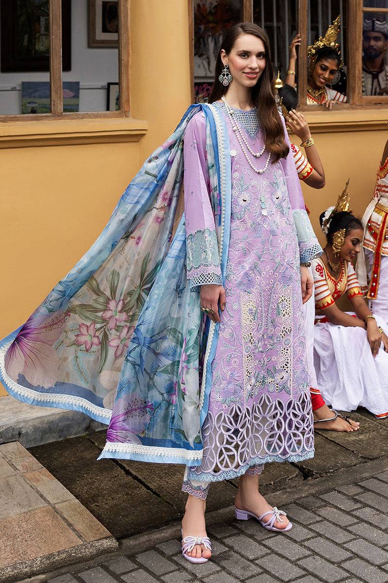 Mushq | Manaram Luxury Lawn 25 | Glowing Pulse by Maria Faisal - Registered Vendor of : Mushq - type : Ladies Clothes - 100% original wedding dresses