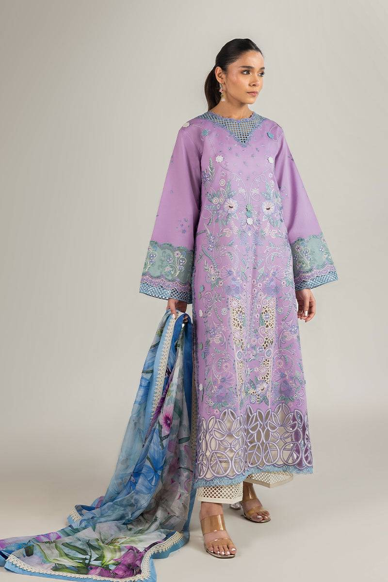 Mushq | Manaram Luxury Lawn 25 | Glowing Pulse by Maria Faisal - Registered Vendor of : Mushq - type : Ladies Clothes - 100% original wedding dresses