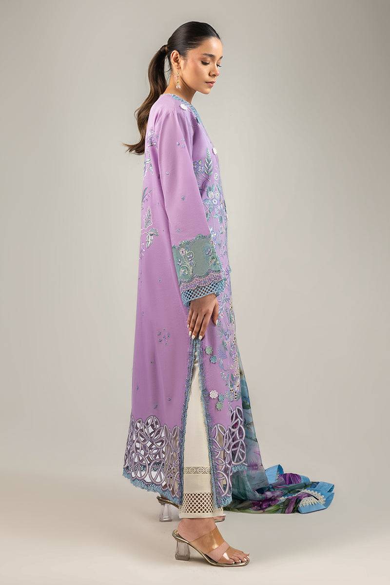 Mushq | Manaram Luxury Lawn 25 | Glowing Pulse by Maria Faisal - Registered Vendor of : Mushq - type : Ladies Clothes - 100% original wedding dresses