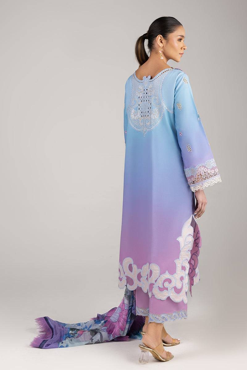 Mushq | Manaram Luxury Lawn 25 | Whispering Melody by Maria Faisal - Registered Vendor of : Mushq - type : Ladies Clothes - 100% original wedding dresses