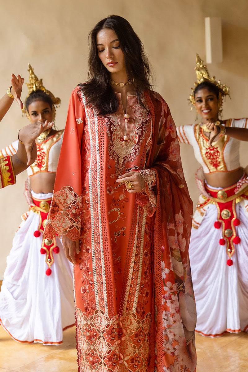 Mushq | Manaram Luxury Lawn 25 | Starry Side by Maria Faisal - Registered Vendor of : Mushq - type : Ladies Clothes - 100% original wedding dresses