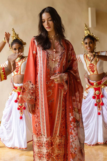 Mushq | Manaram Luxury Lawn 25 | Starry Side by Maria Faisal - Registered Vendor of : Mushq - type : Ladies Clothes - 100% original wedding dresses