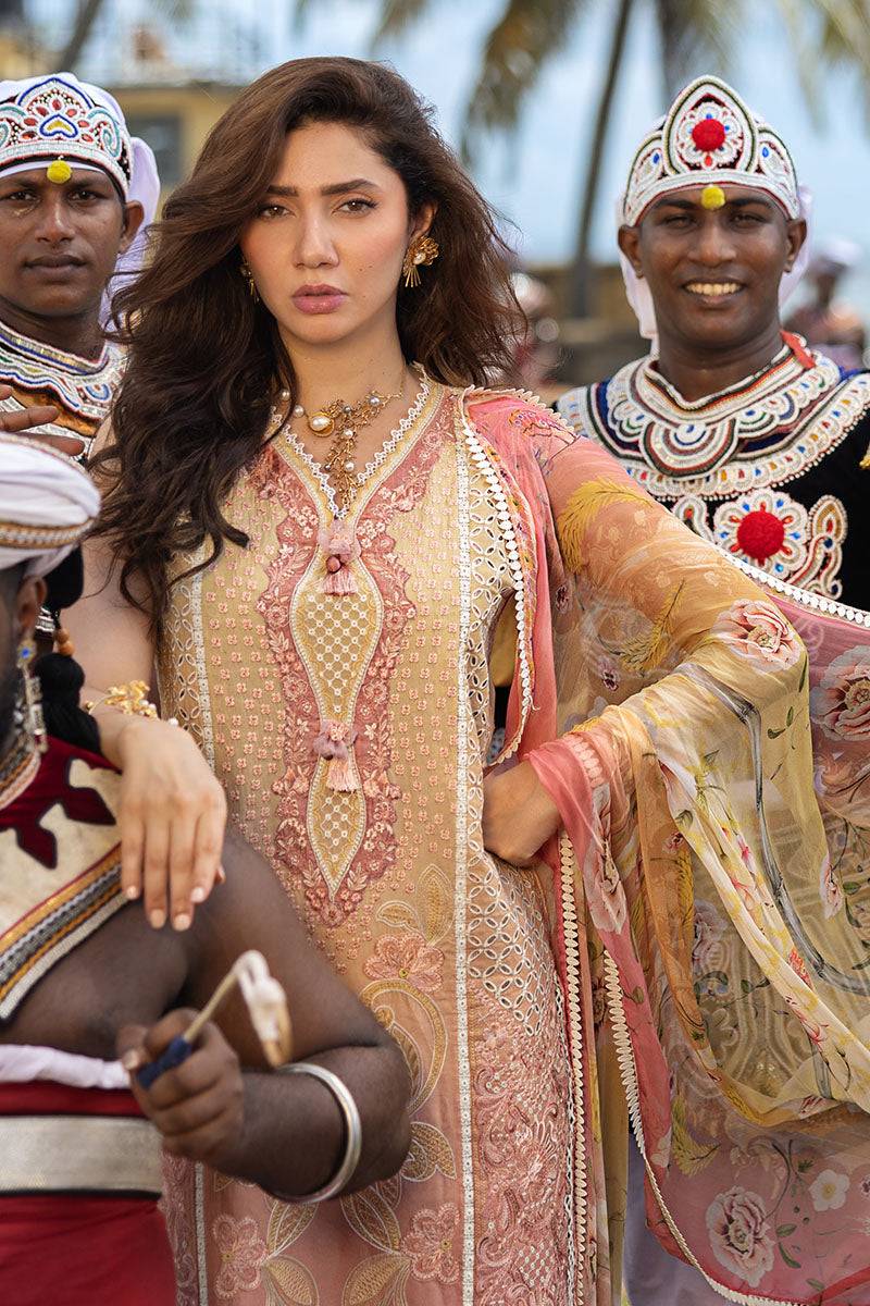 Mushq | Manaram Luxury Lawn 25 | Tranquil Spark by Maria Faisal - Registered Vendor of : Mushq - type : Ladies Clothes - 100% original wedding dresses