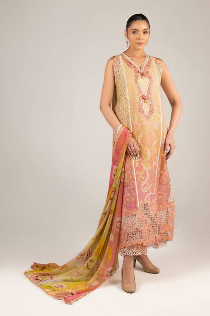 Mushq | Manaram Luxury Lawn 25 | Tranquil Spark by Maria Faisal - Registered Vendor of : Mushq - type : Ladies Clothes - 100% original wedding dresses