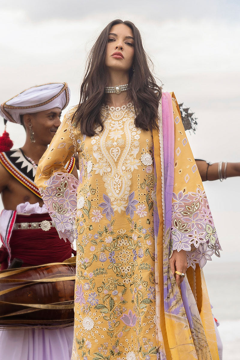 Mushq | Manaram Luxury Lawn 25 | Gold Glow by Maria Faisal - Registered Vendor of : Mushq - type : Ladies Clothes - 100% original wedding dresses