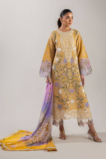 Mushq | Manaram Luxury Lawn 25 | Gold Glow by Maria Faisal - Registered Vendor of : Mushq - type : Ladies Clothes - 100% original wedding dresses